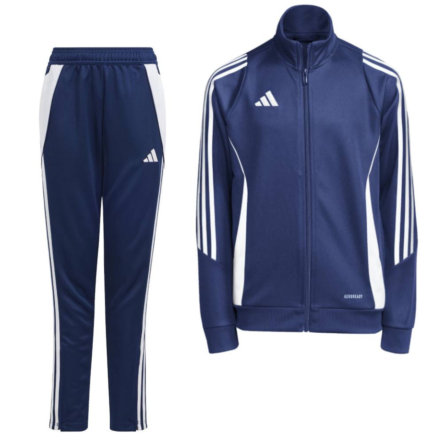 adidas Tiro 24 Trainingspak Kids Donkerblauw Wit Voetbalshop.be