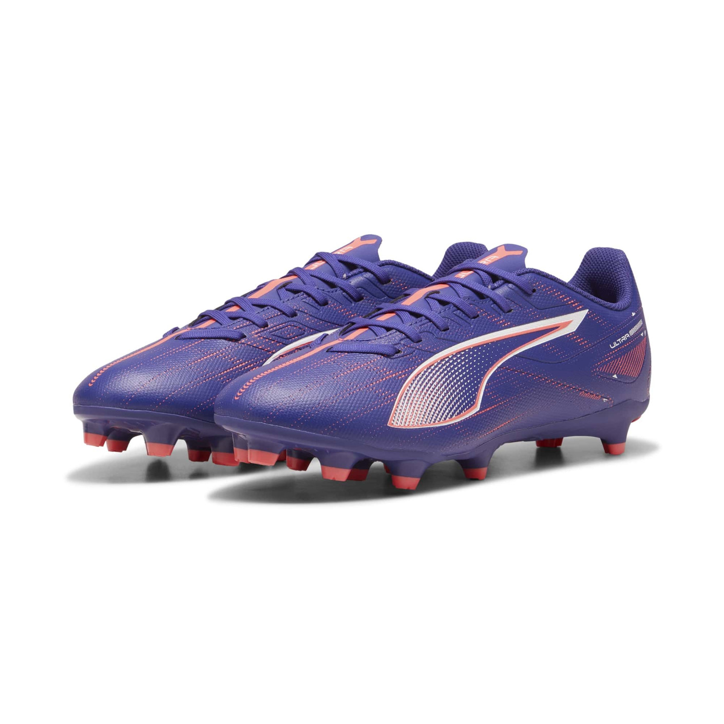 PUMA Ultra 5 Play Gazon Naturel Gazon Artificiel Chaussures de Foot (MG) Mauve Rose Clair Blanc