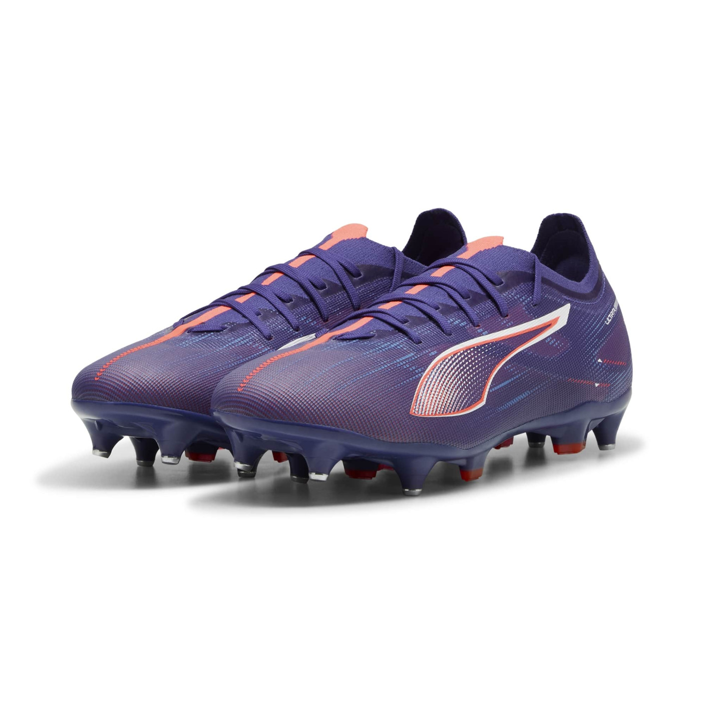 PUMA Ultra 5 Match Crampons Vissés Chaussures de Foot (SG) Mauve Rose Clair Blanc