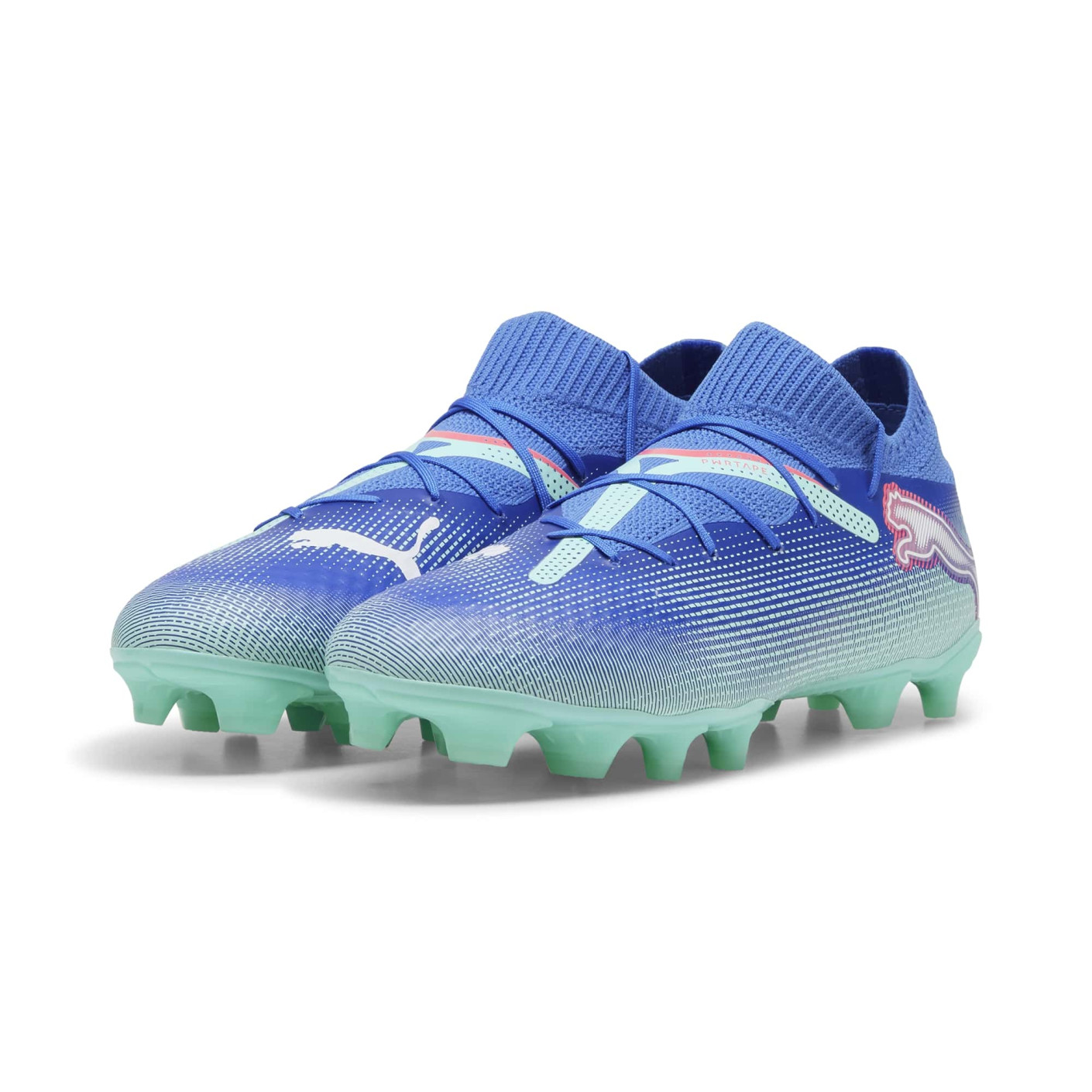 PUMA Future 7 Pro Gras / Kunstgras Voetbalschoenen (MG) Blauw Turquoise Wit