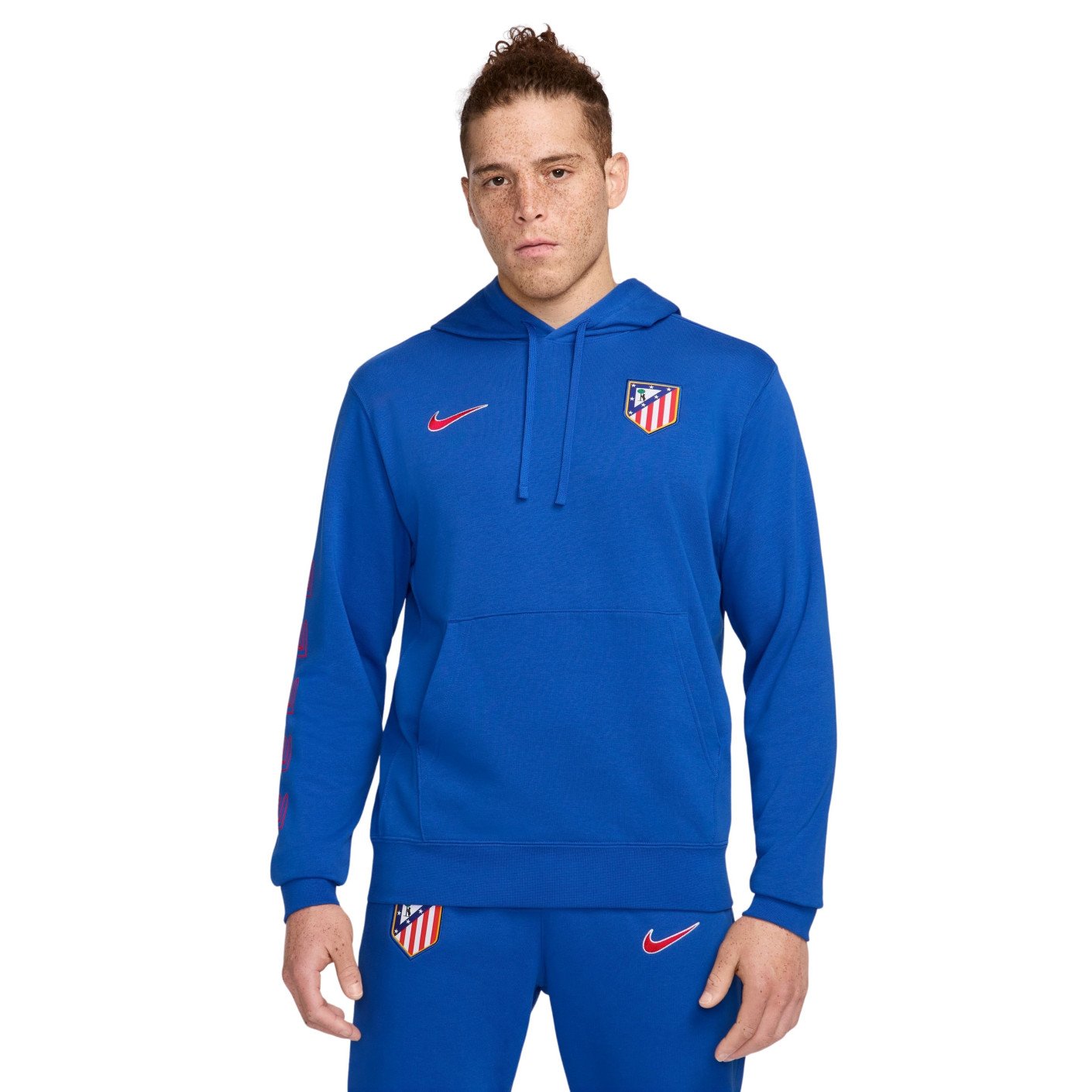 Nike Atletico Madrid Club Sweat à Capuche 2024-2025 Bleu Rouge