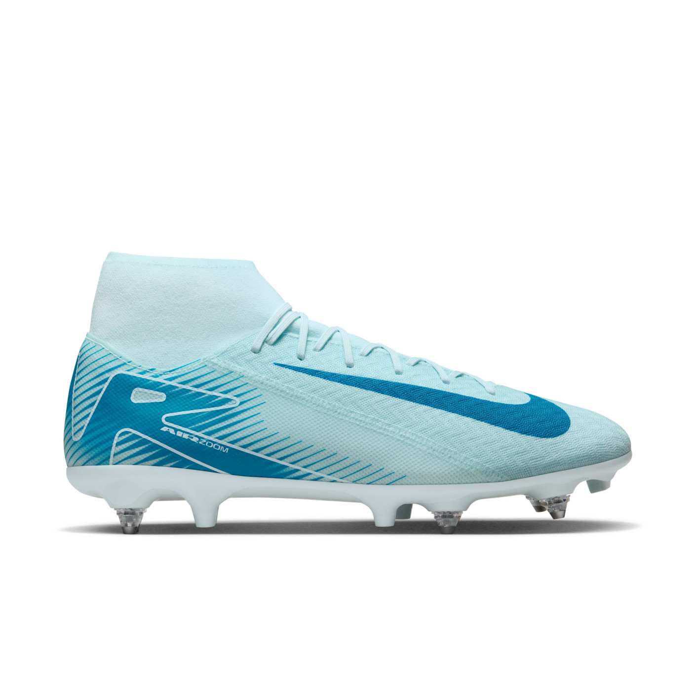 Nike Zoom Mercurial Superfly 10 Academy Crampons Vissés Chaussures de Foot (SG) Anti-Clog Bleu Clair Bleu