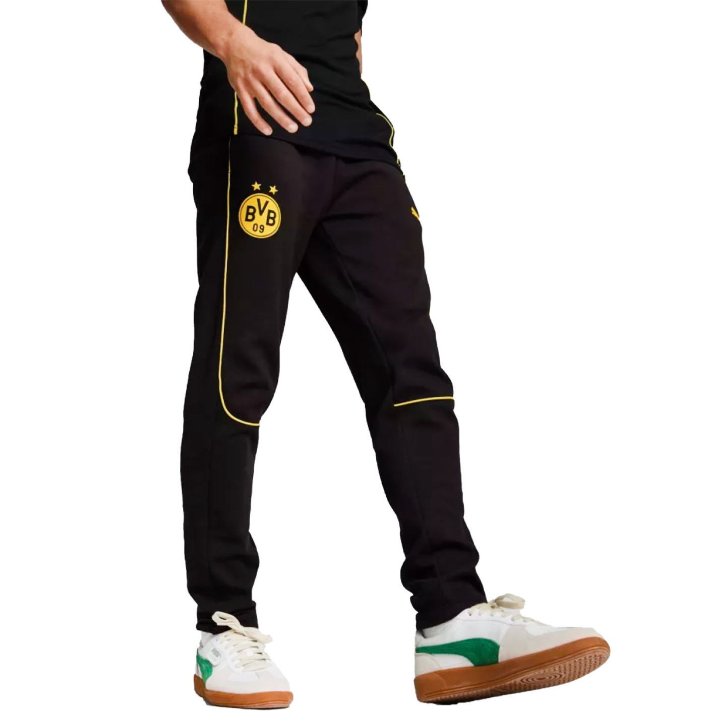 PUMA Borussia Dortmund Casuals Pantalon d'Entraînement 2024-2025 Noir Jaune