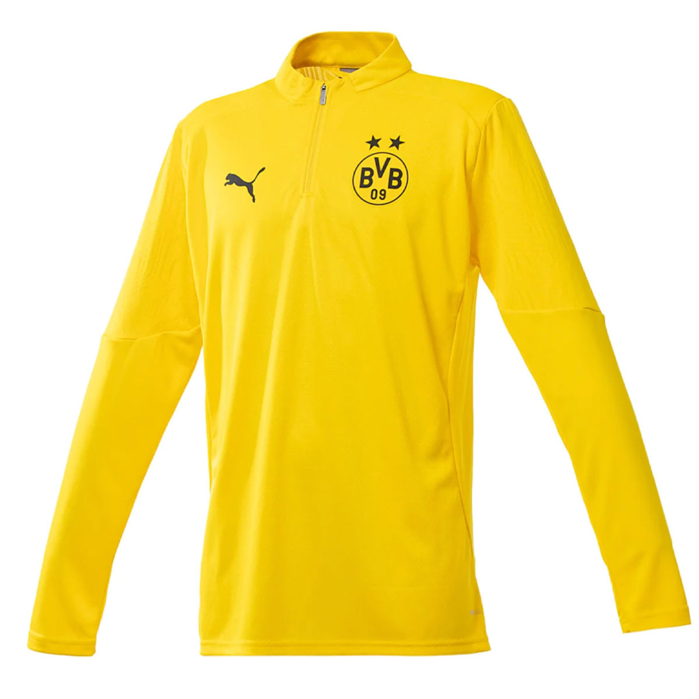 PUMA Borussia Dortmund Trainingstrui 1/4 Zip 2024-2025 Geel Zwart