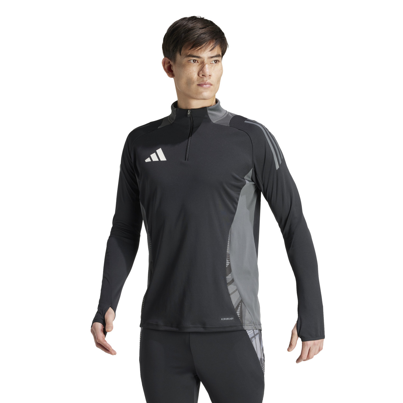 adidas Tiro 24 Competition Trainingstrui 1/4-Zip Zwart Donkergrijs