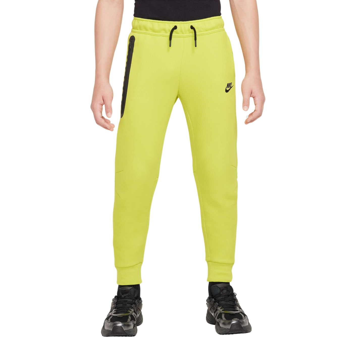 Pantalon de survêtement Nike Tech Fleece Sportswear pour enfants, jaune et noir