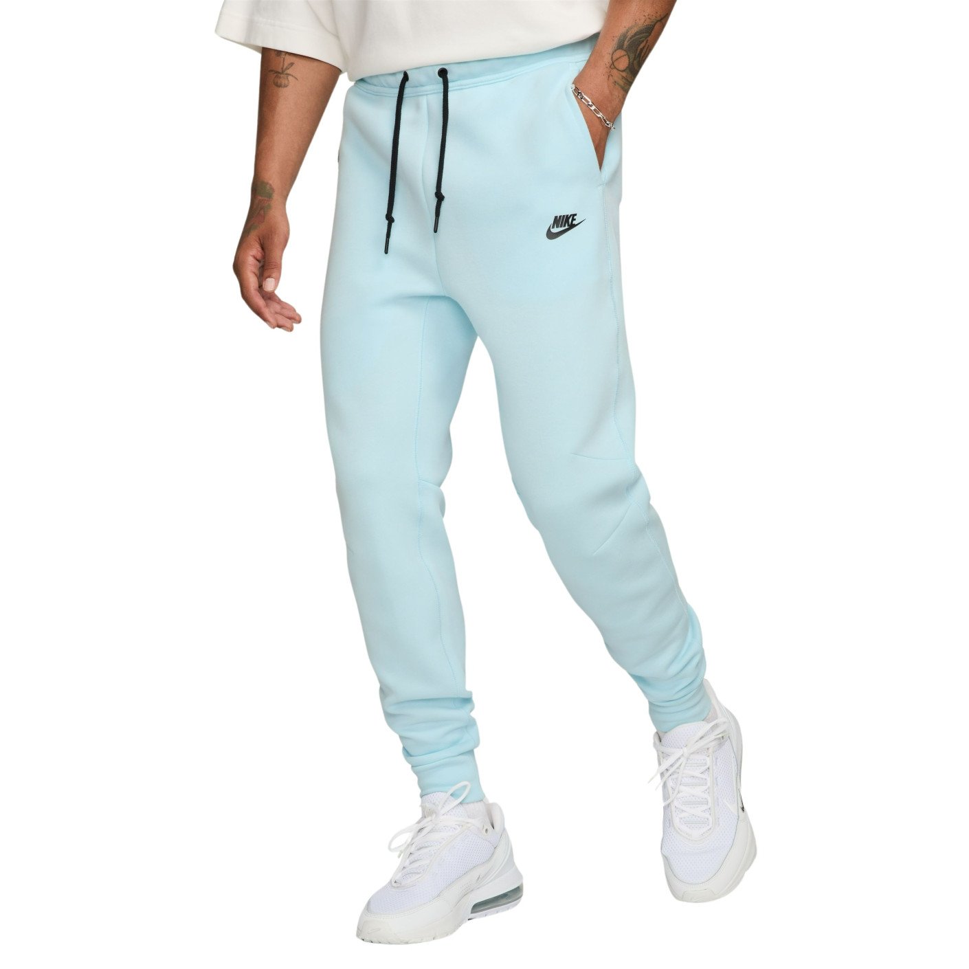 Pantalon de survetement Nike Tech Fleece Sportswear bleu clair noir