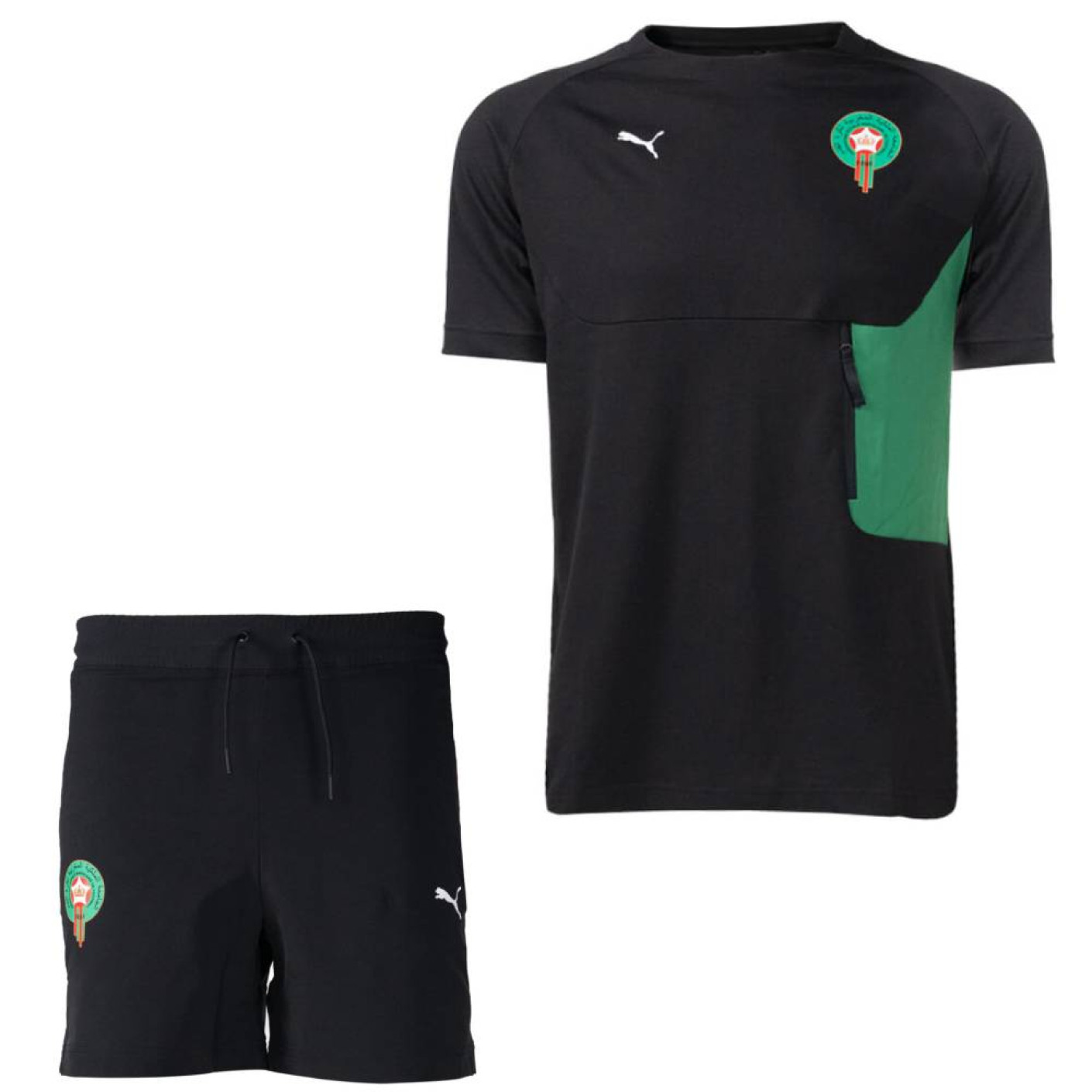 PUMA Maroc Pumatech Ensemble d'Été 2024-2026 Noir Vert Rouge