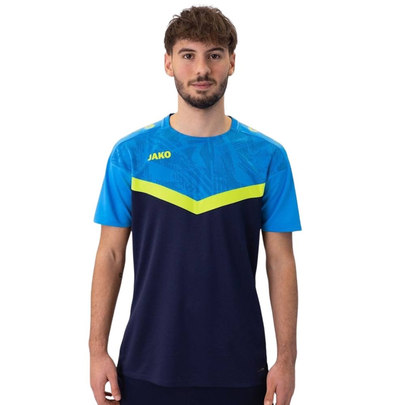 JAKO Iconic Trainingsshirt Donkerblauw Lichtblauw