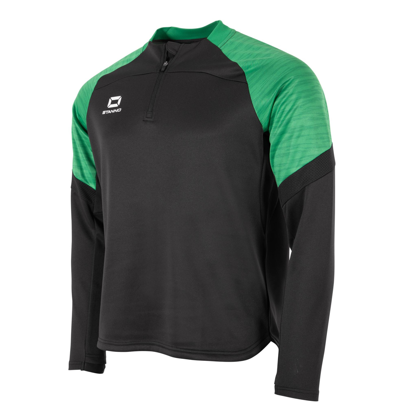 Haut d'entraînement Stanno Bolt 1/4-Zip pour enfants, noir et vert