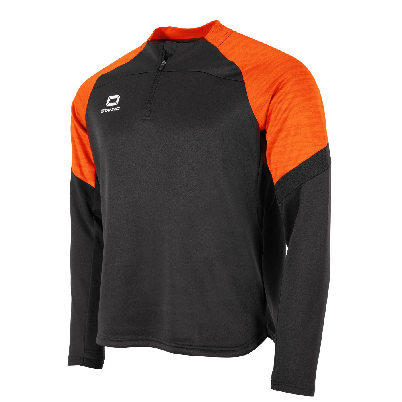 Stanno Bolt Trainingstrui 1/4-Zip Zwart Oranje