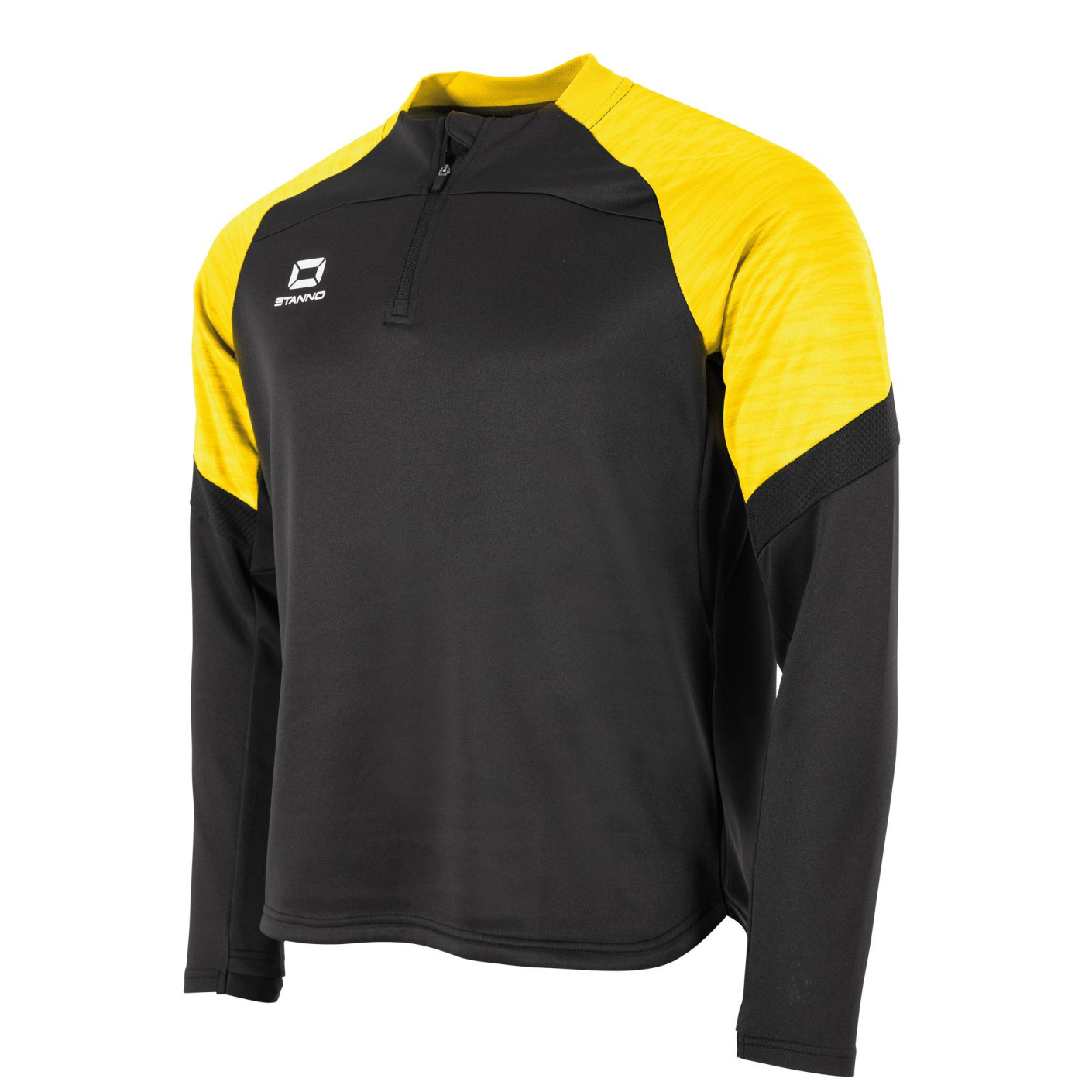 Stanno Bolt Trainingstrui 1/4-Zip Kids Zwart Geel