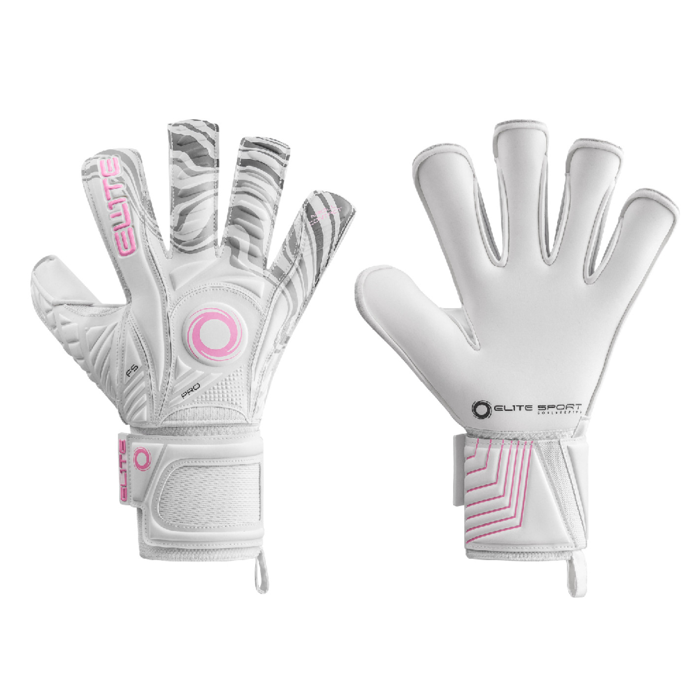 Elite Sport Fluir Gants de Gardien de But Blanc Rose