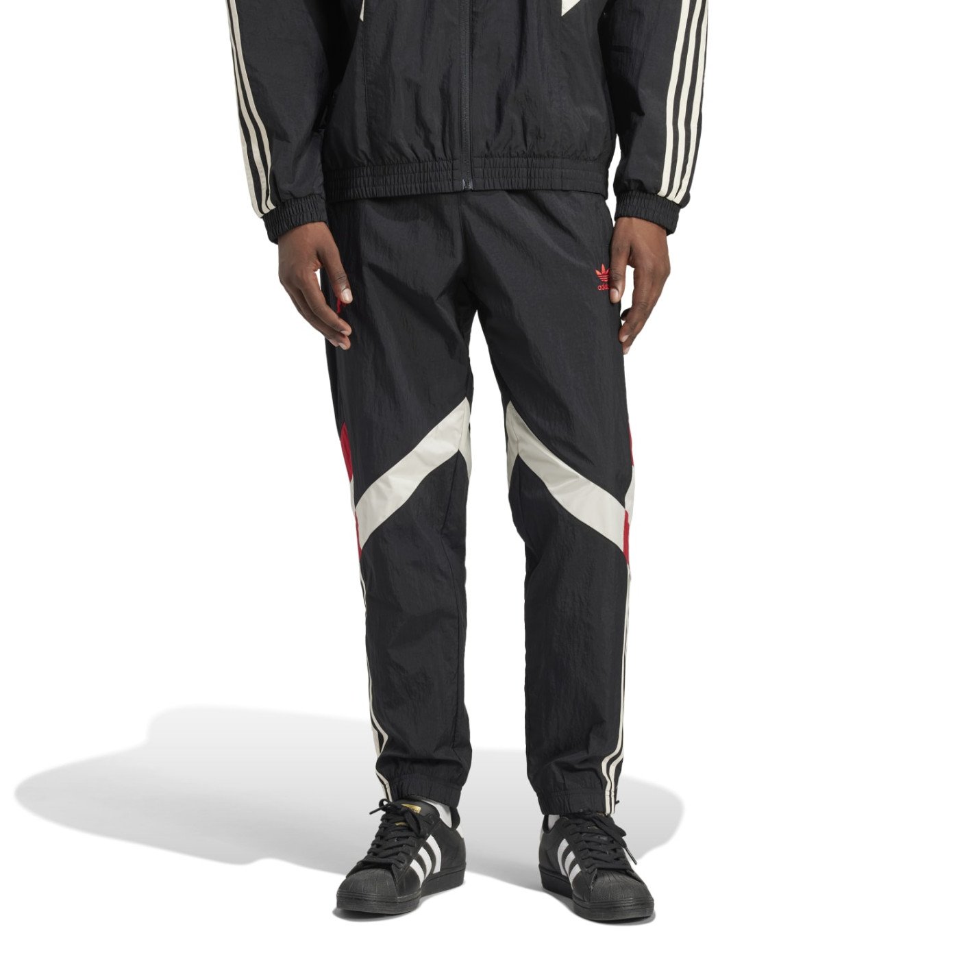 adidas Manchester United Originals Track Pantalon d'Entraînement 2024-2025 Noir Blanc Rouge