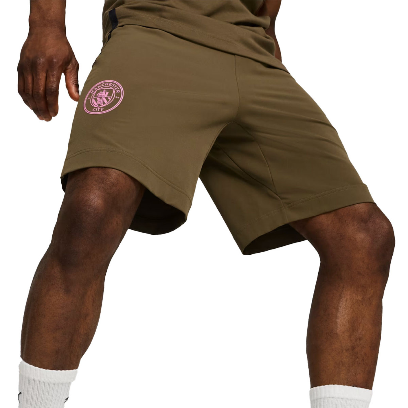 PUMA Manchester City Pumatech Short 2024-2025 Vert Olive Brun Rose