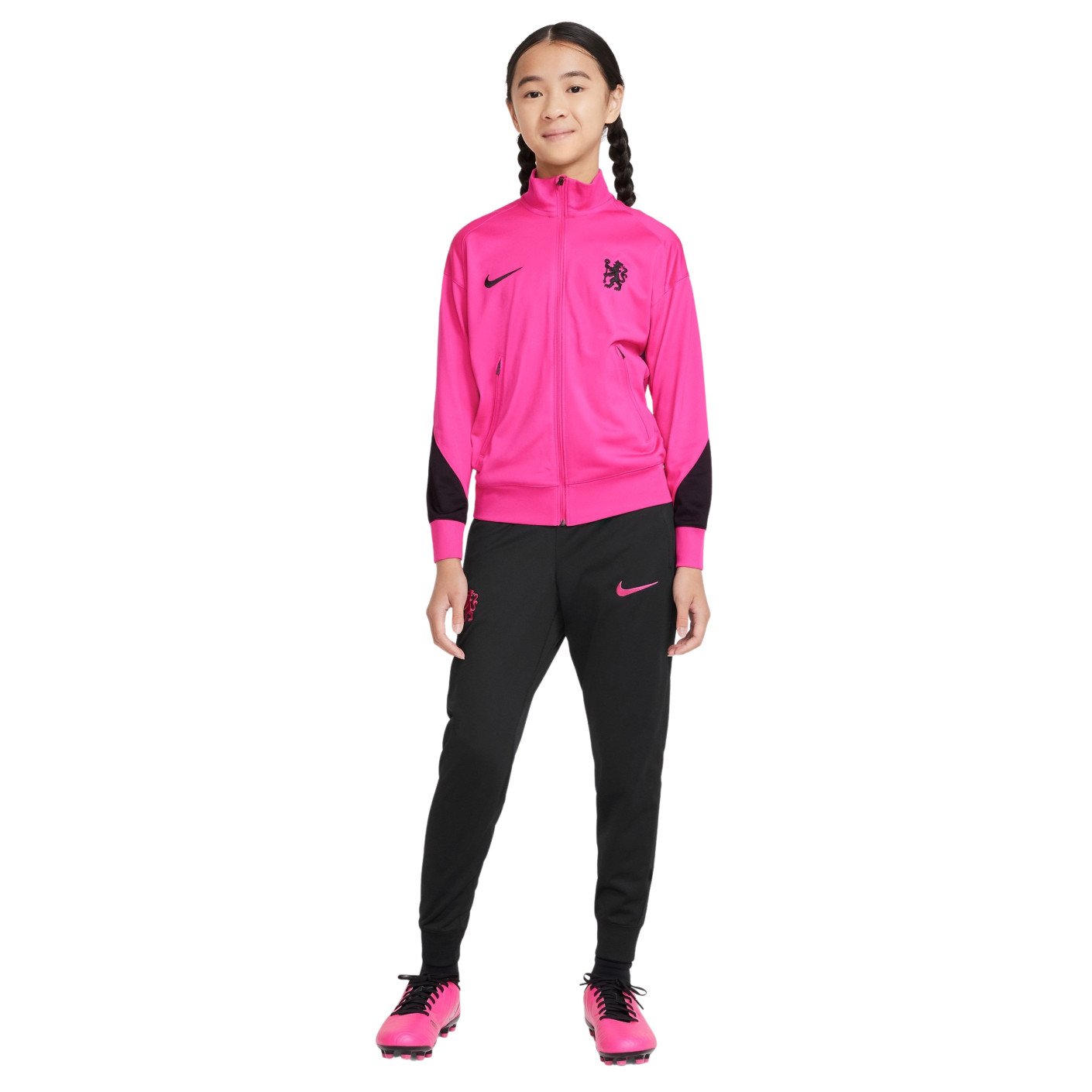 Nike Chelsea Strike Survêtement à Capuche Full-Zip 2024-2025 Enfants Rose Noir