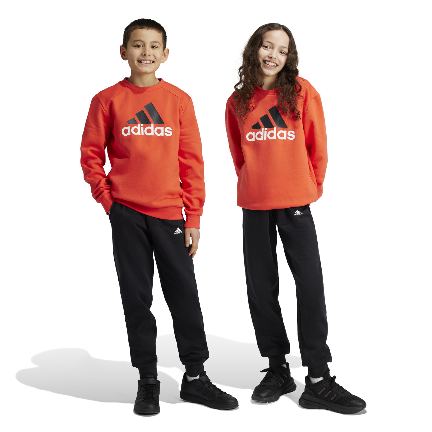 adidas Essentials Big Logo Fleece Survêtement Enfants Rouge Noir Blanc