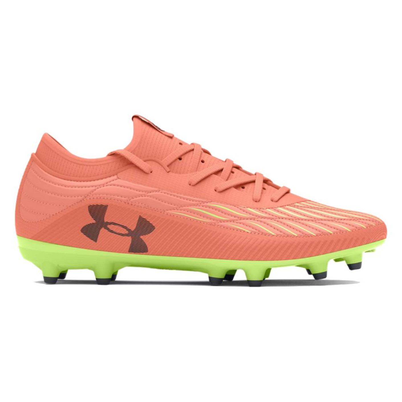 Under Armour Magnetico Select 4.0 Gras Voetbalschoenen (FG) Kids Oranje Groen