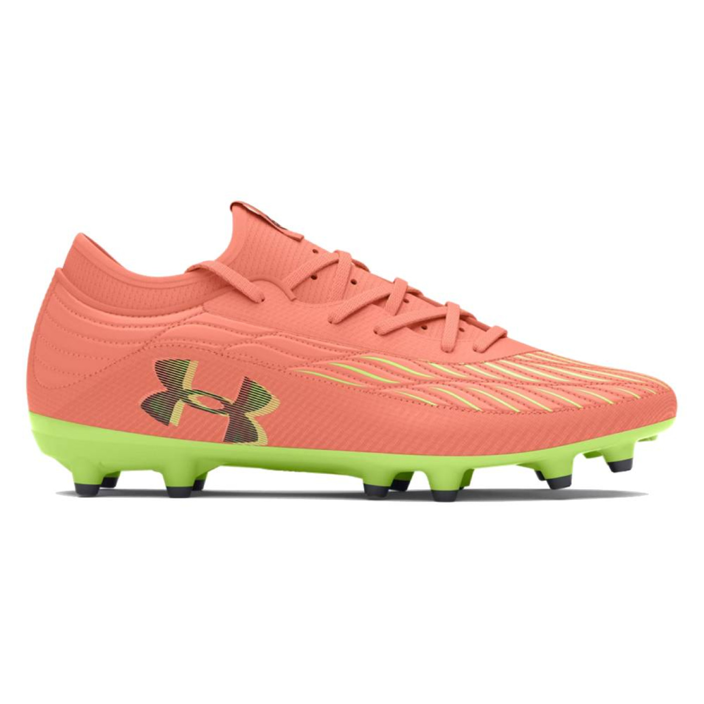 Chaussures de football Under Armour Magnetico Select 4.0 Gras (FG) orange-vert