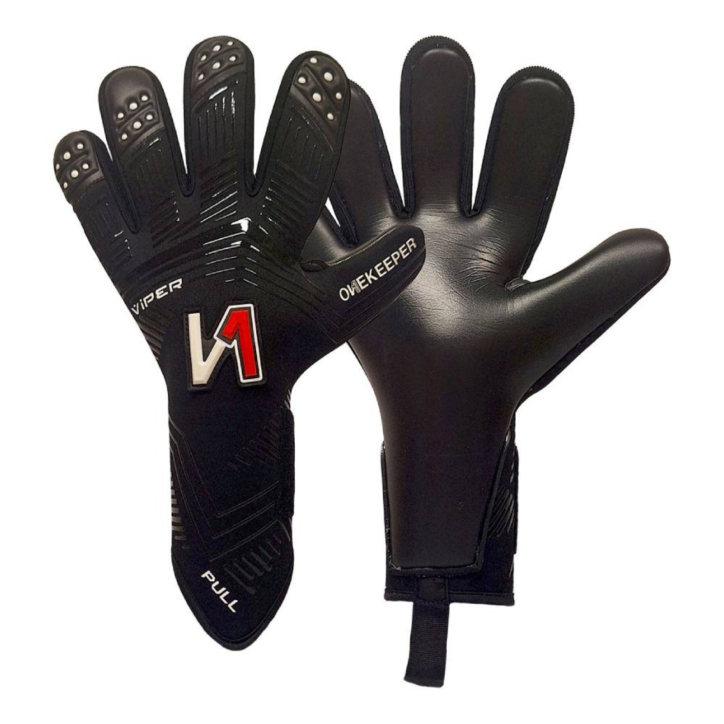 Onekeeper Viper Gants de Gardien de But Noir Blanc Rouge