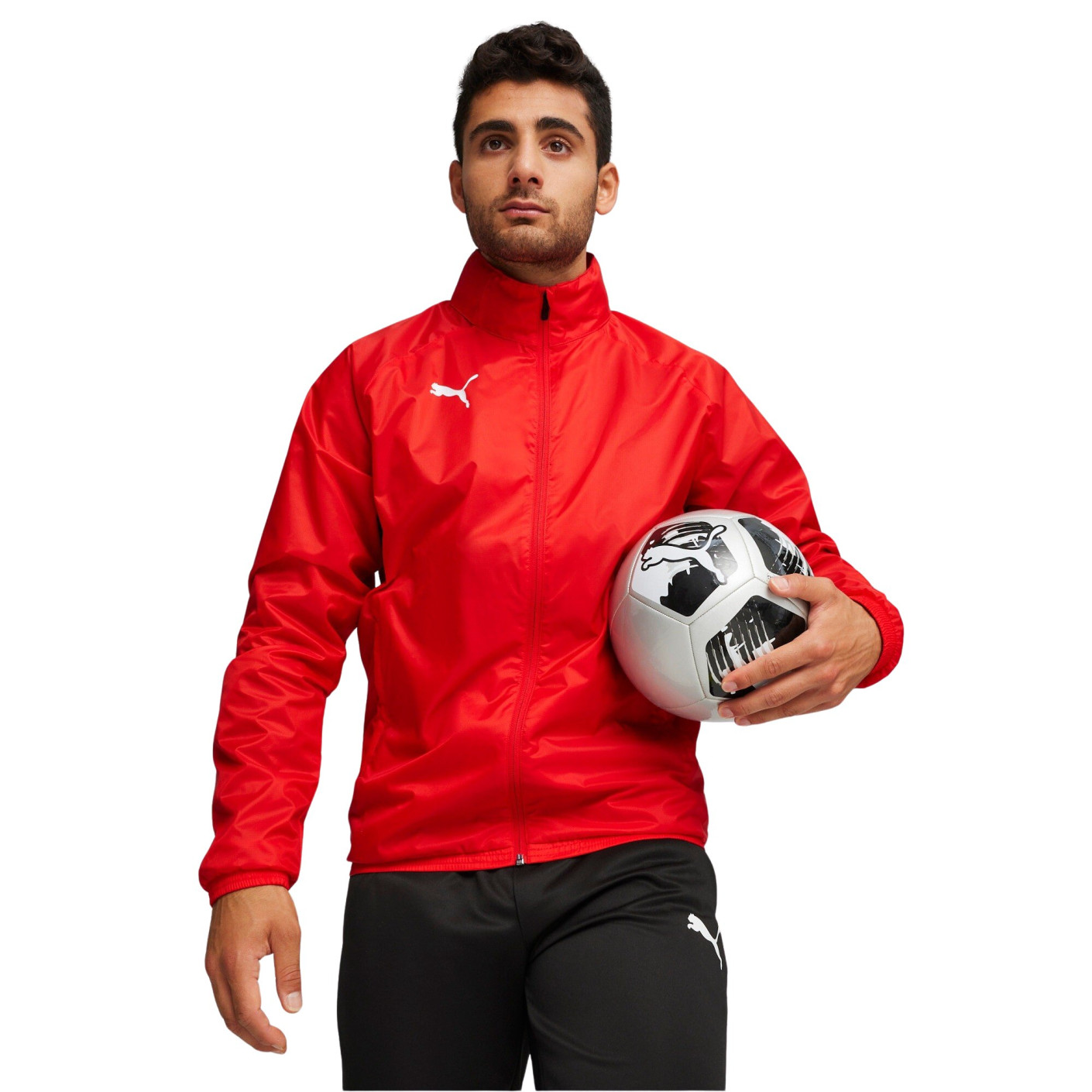 PUMA teamGOAL All Weather Veste Rouge Blanc