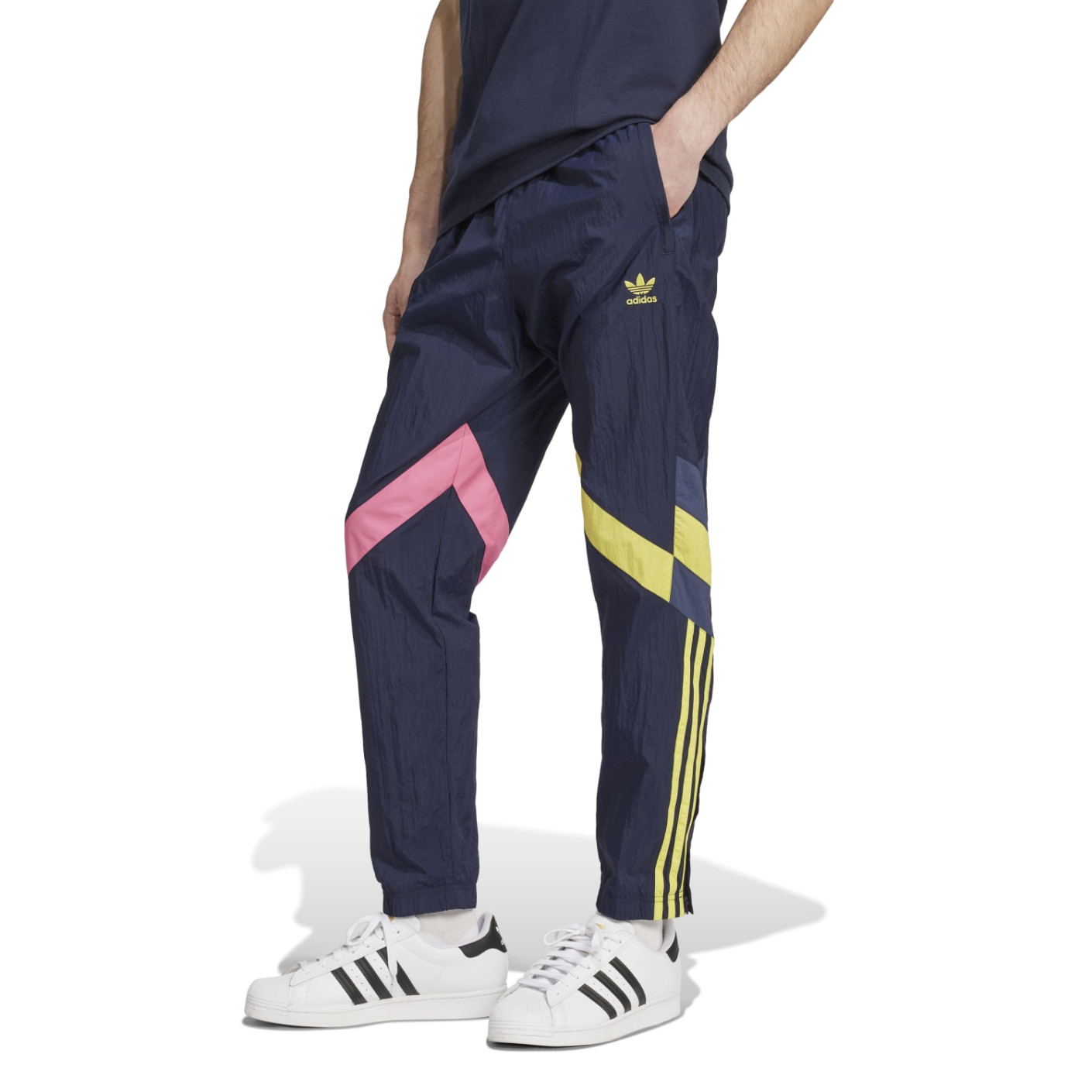 adidas Juventus Originals Track Pantalon d'Entraînement 2024-2025 Bleu Foncé Jaune Rose