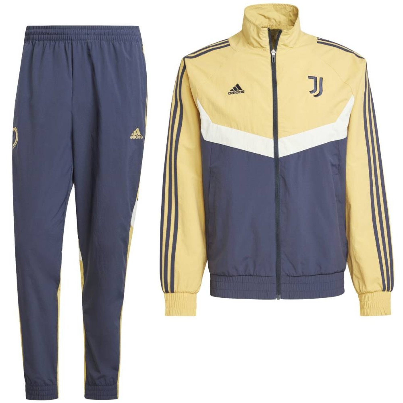 adidas Juventus Culturewear Survêtement Woven Full-Zip 2024-2025 Bleu Foncé Jaune