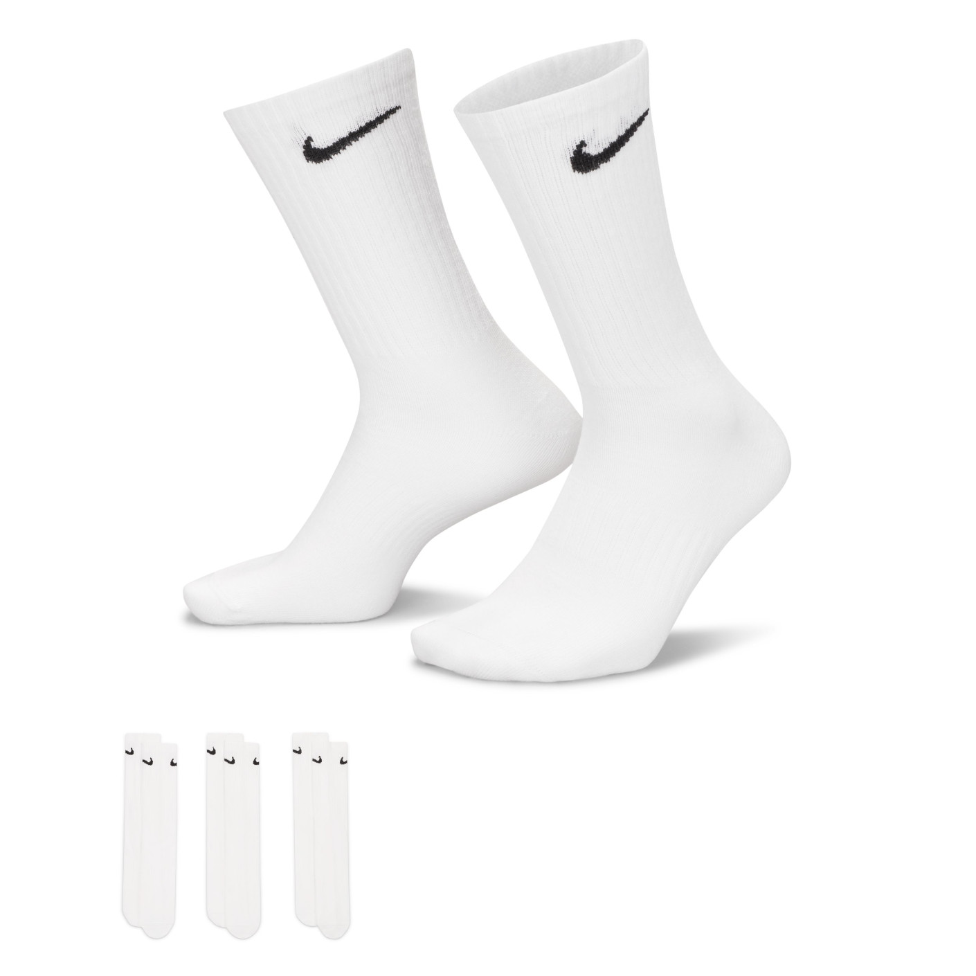 Nike Everyday Lightweight Chaussettes de sport 3 Pack Blanc