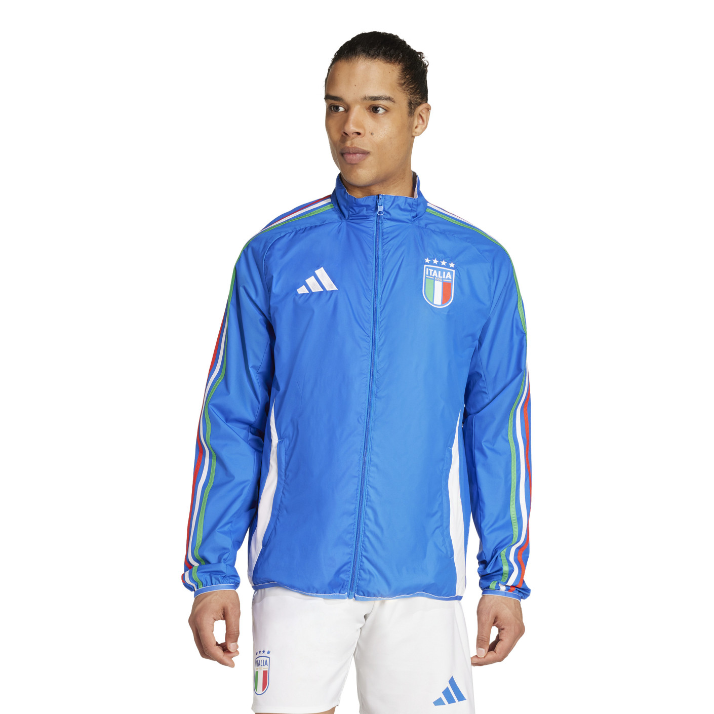 adidas Italië Anthem Trainingsjack Reversible 2024-2026 Blauw Wit