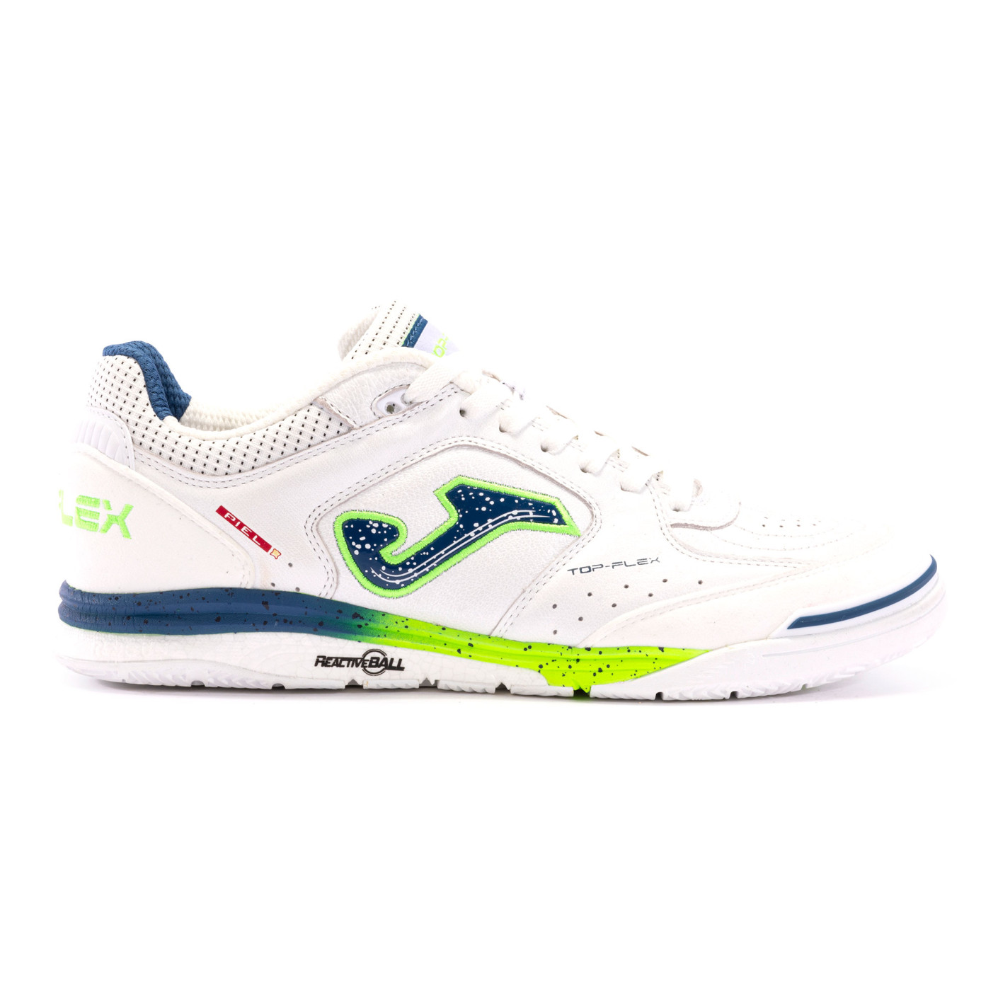 Joma Top Flex Rebound Chaussures de Foot en Salle (IN) Blanc Bleu Foncé Vert