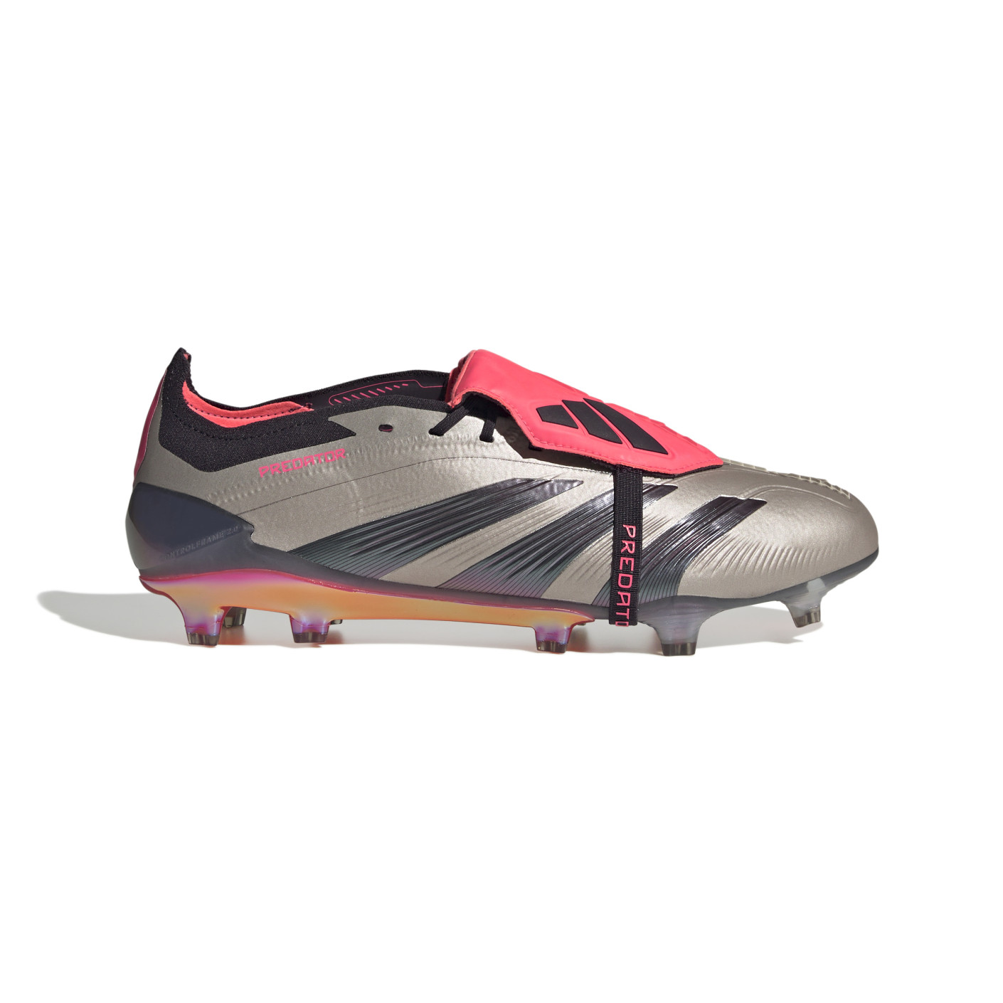 adidas Predator Elite FT Gazon Naturel Chaussures de Foot FG Argente Noir Rose