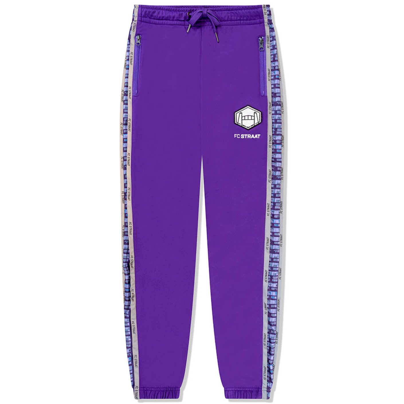 Pantalon d'entraînement Alpine Touzani pour enfant violet gris blanc