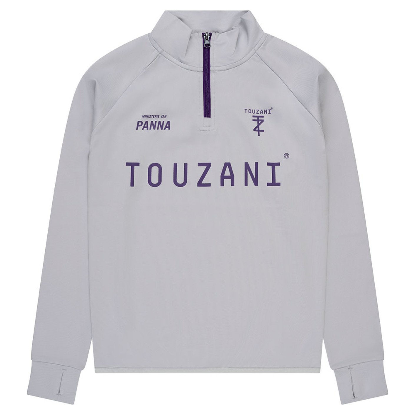 Haut d'entraînement Touzani Platinum 1/4-Zip pour enfant gris violet