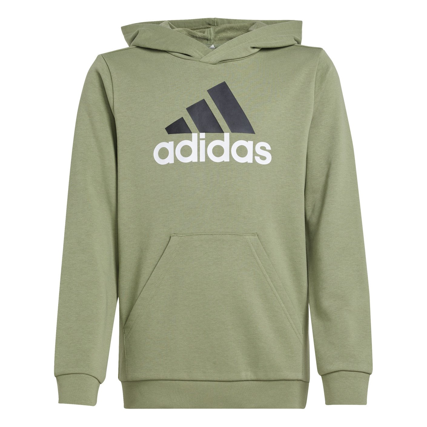 adidas Essentials Big Logo Sweat à Capuche Enfants Vert Olive Noir Blanc