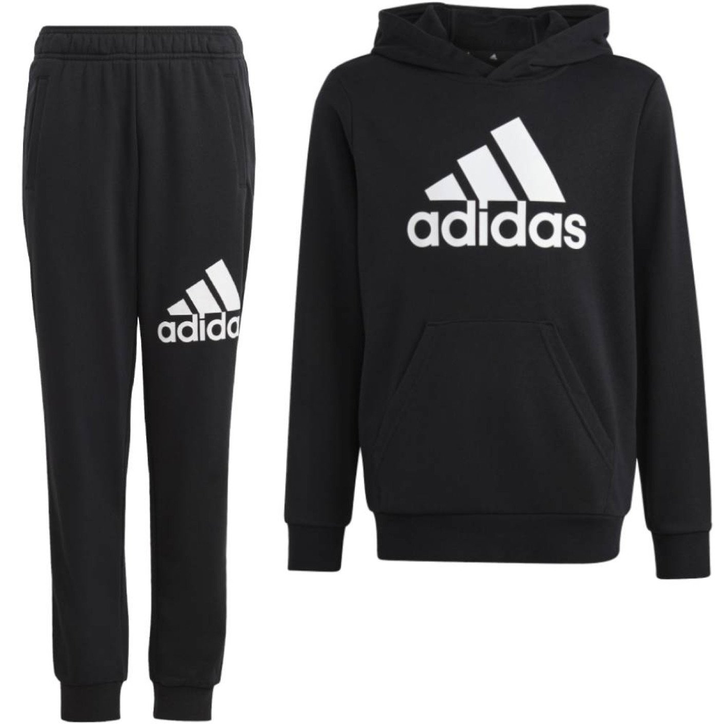 adidas Essentials Big Logo Survêtement à Capuche Jogging Enfants Noir Blanc