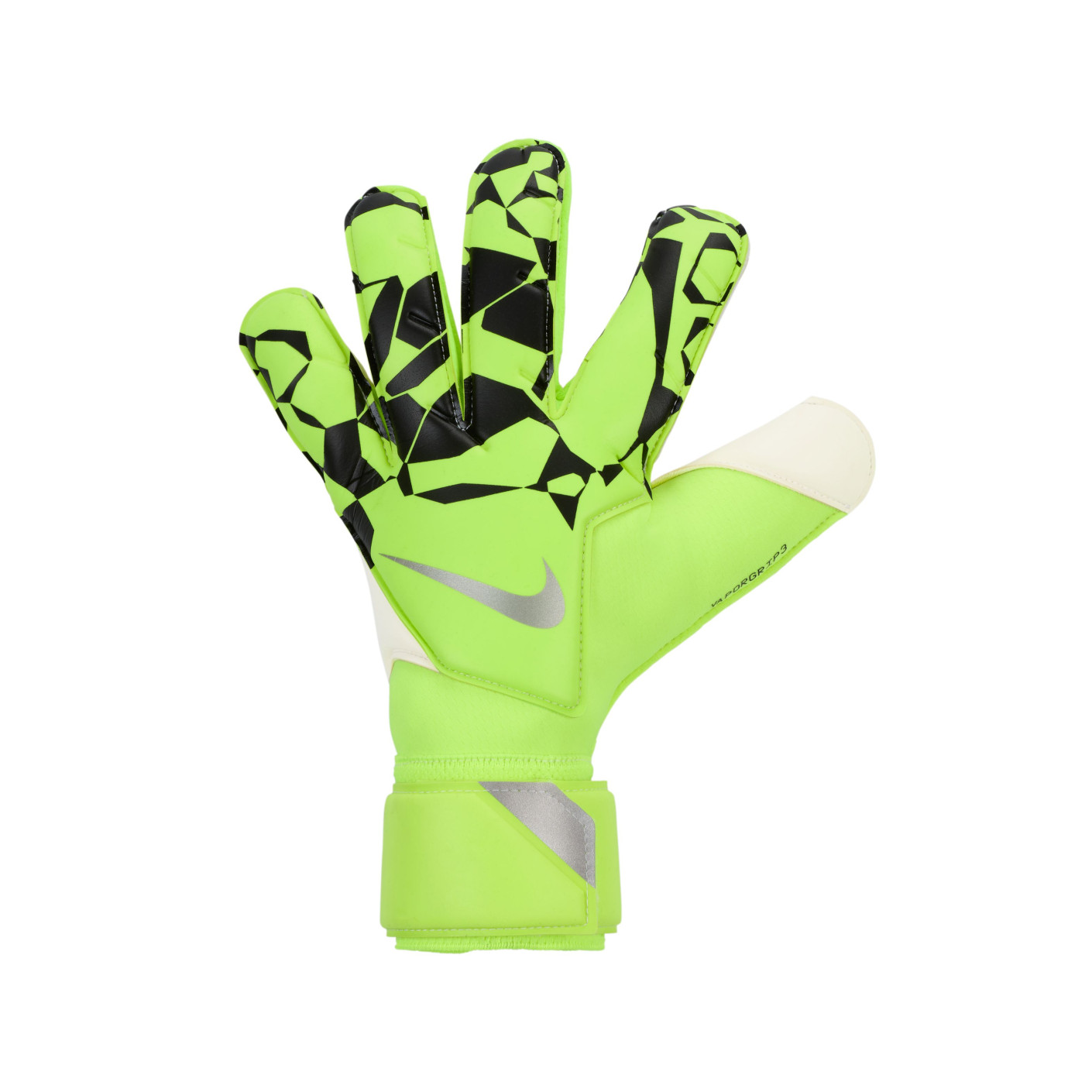 Nike Vapor Grip 3 Gants de Gardien de But Néon Jaune Noir Argenté