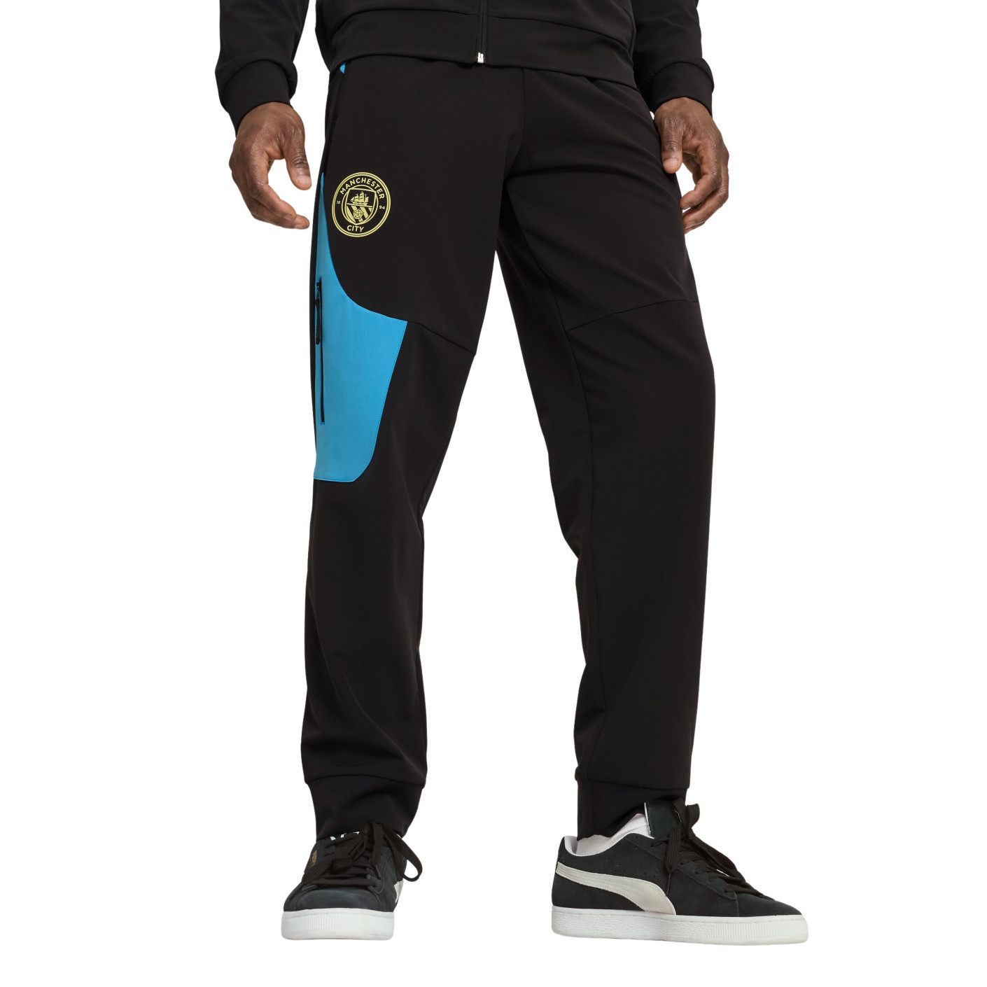 PUMA Manchester City Pumatech Pantalon d'Entraînement 2024-2025 Noir Bleu