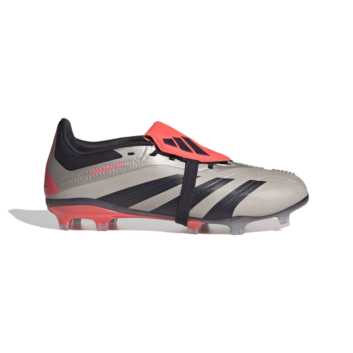 Chaussures de football adidas Predator Elite FT Gras (FG) pour enfants, argent, noir, rose