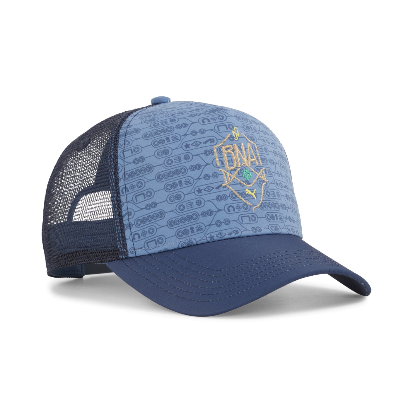 PUMA Neymar Jr. BNA Trucker Cap Blauw Goud Geel Groen