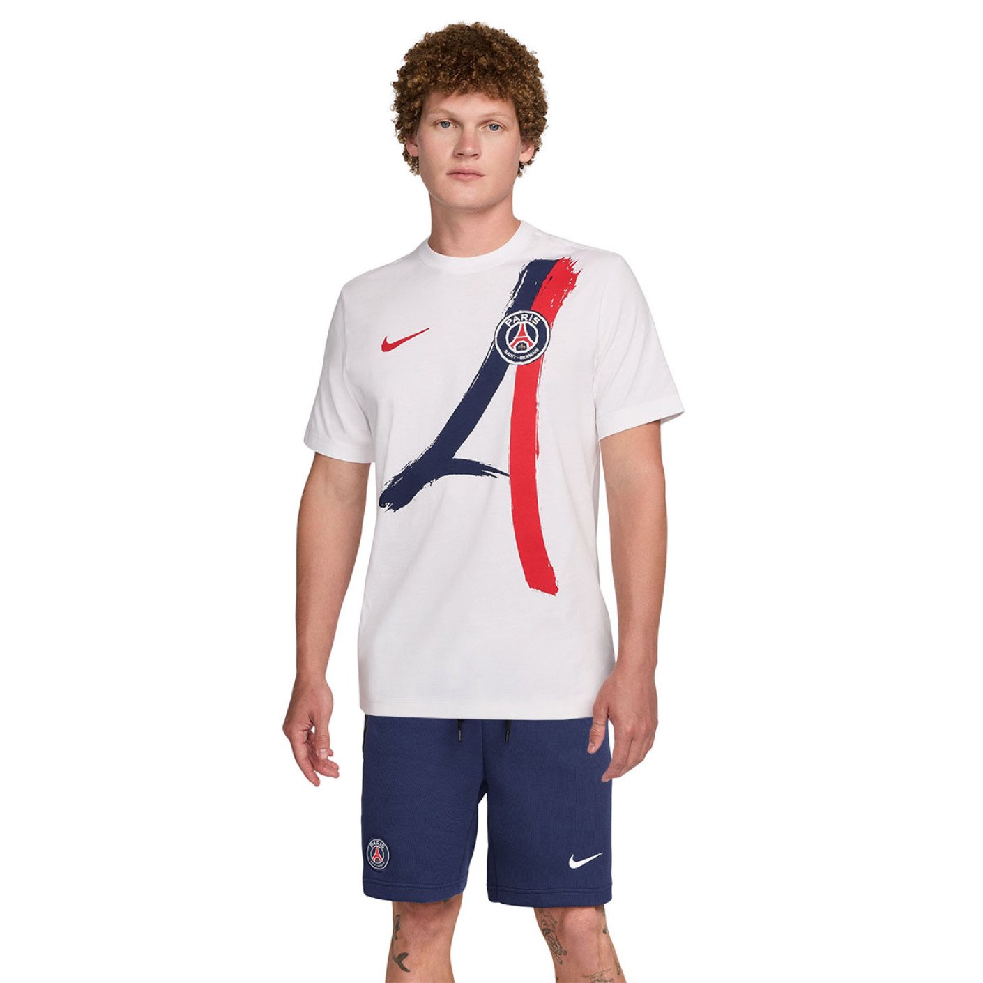 Nike Paris Saint-Germain Tech Fleece Iconic Ensemble 2024-2025 Blanc Bleu Foncé Rouge