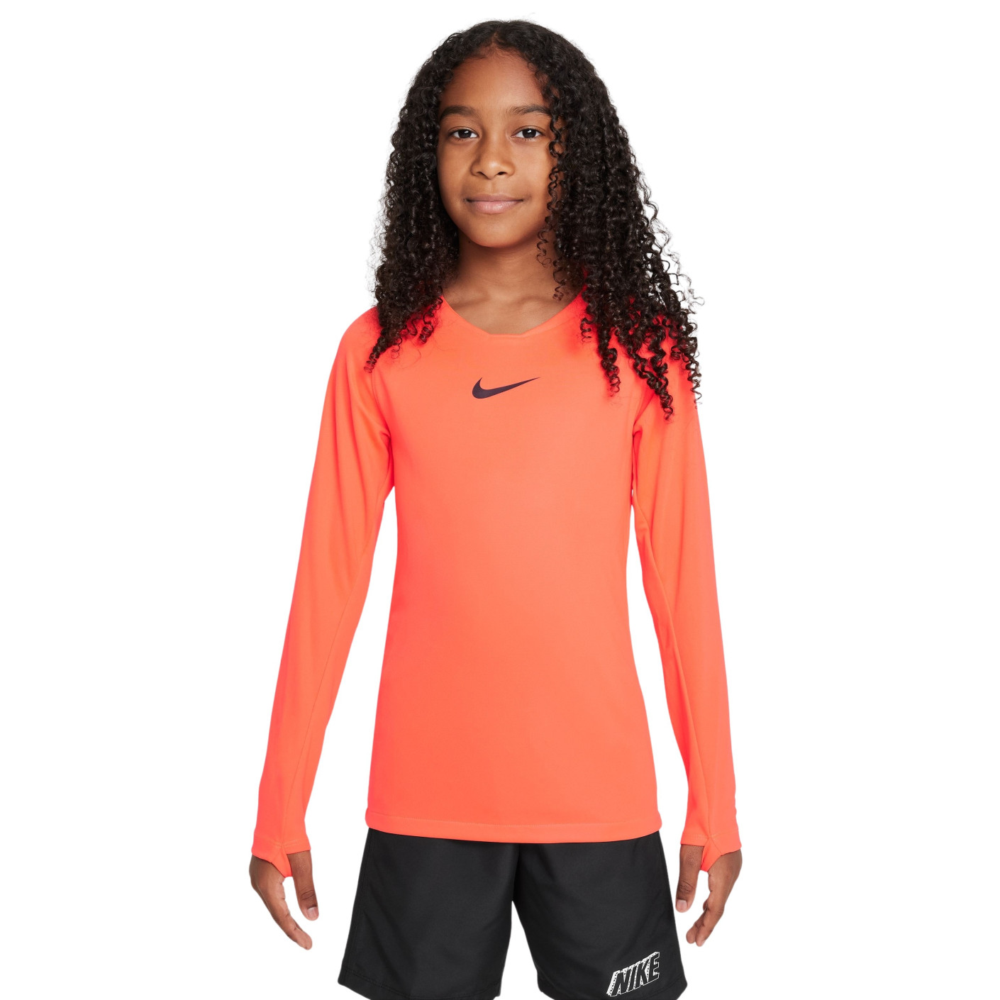 Sous-maillot à manches longues Nike Dri-FIT Park pour enfants rouge vif noir