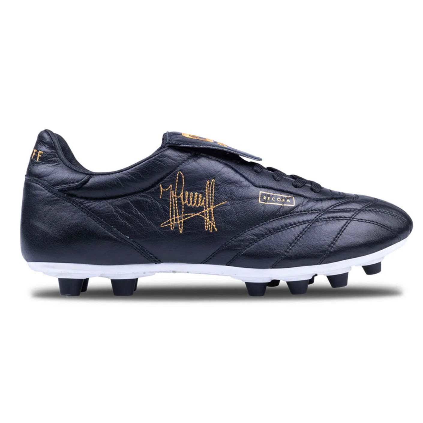 Cruyff Recopa Gras Voetbalschoenen (FG) Zwart Goud Wit