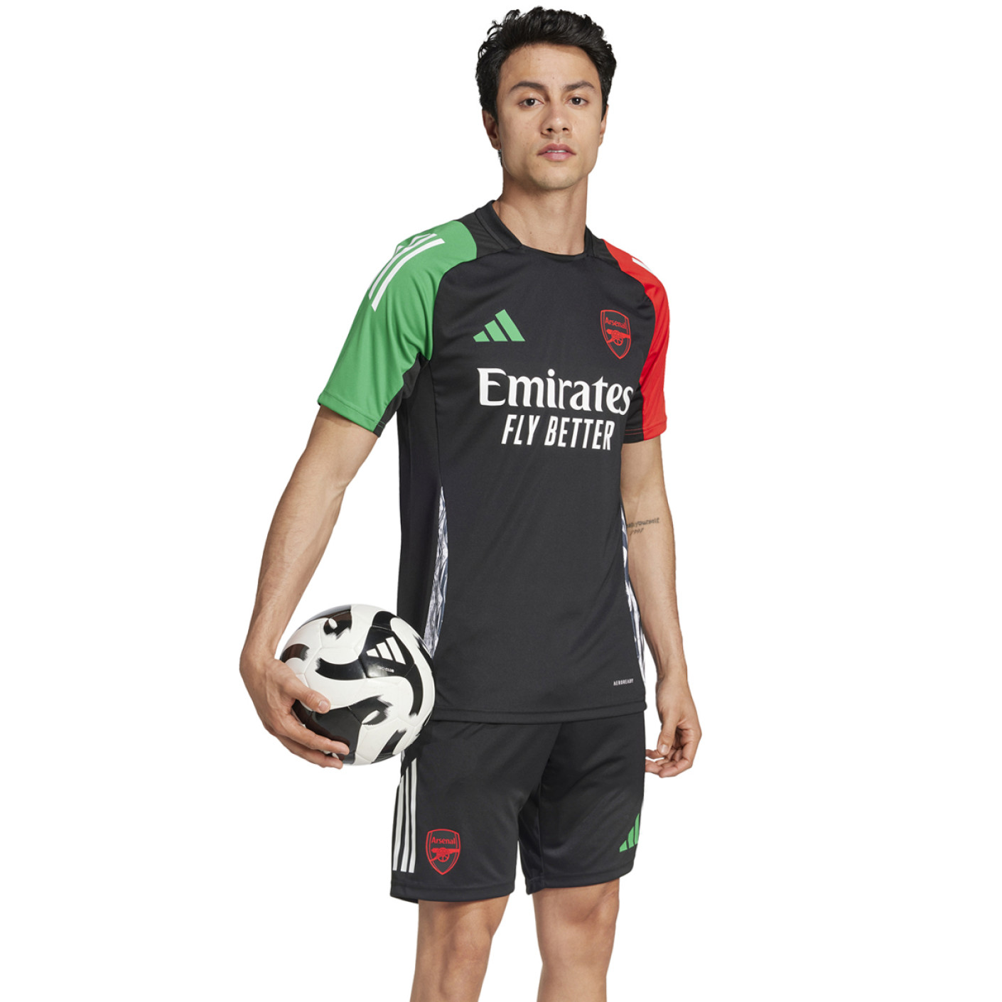 adidas Arsenal Trainingsset Europees 2024-2025 Zwart Groen Rood Wit