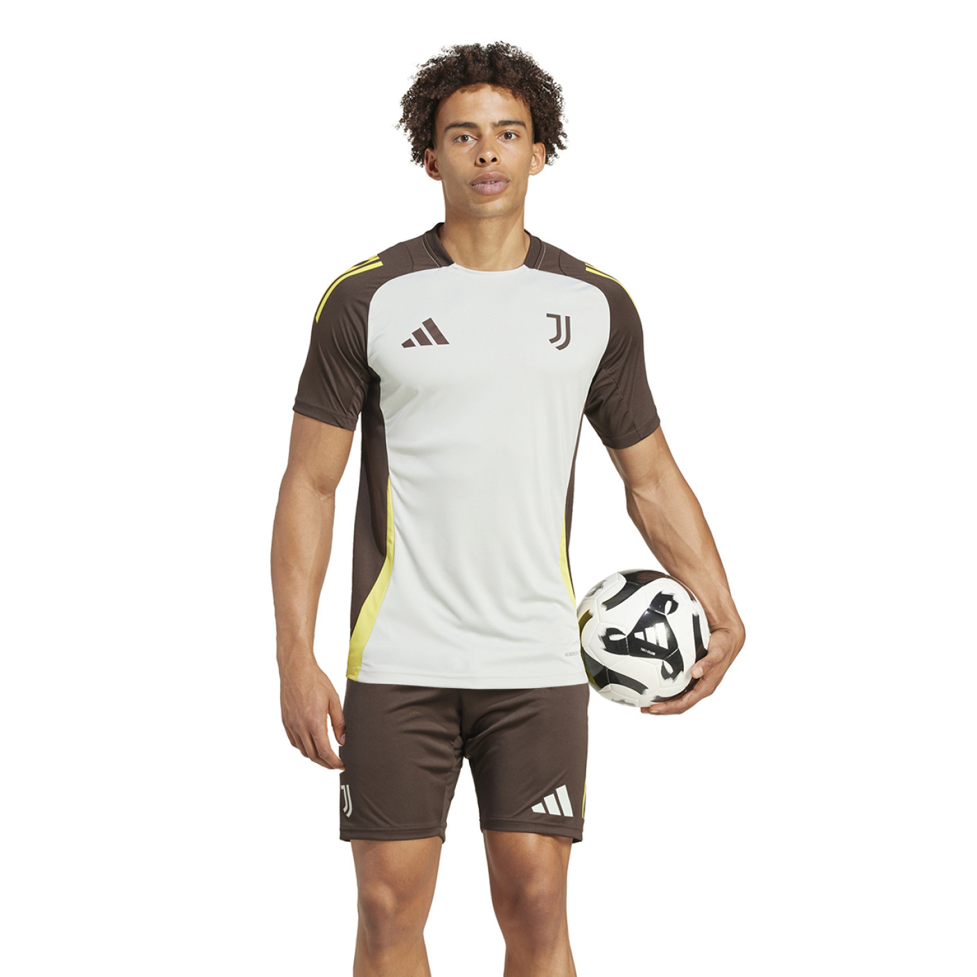 adidas Juventus Trainingsset Europees 2024-2025 Grijs Bruin Geel