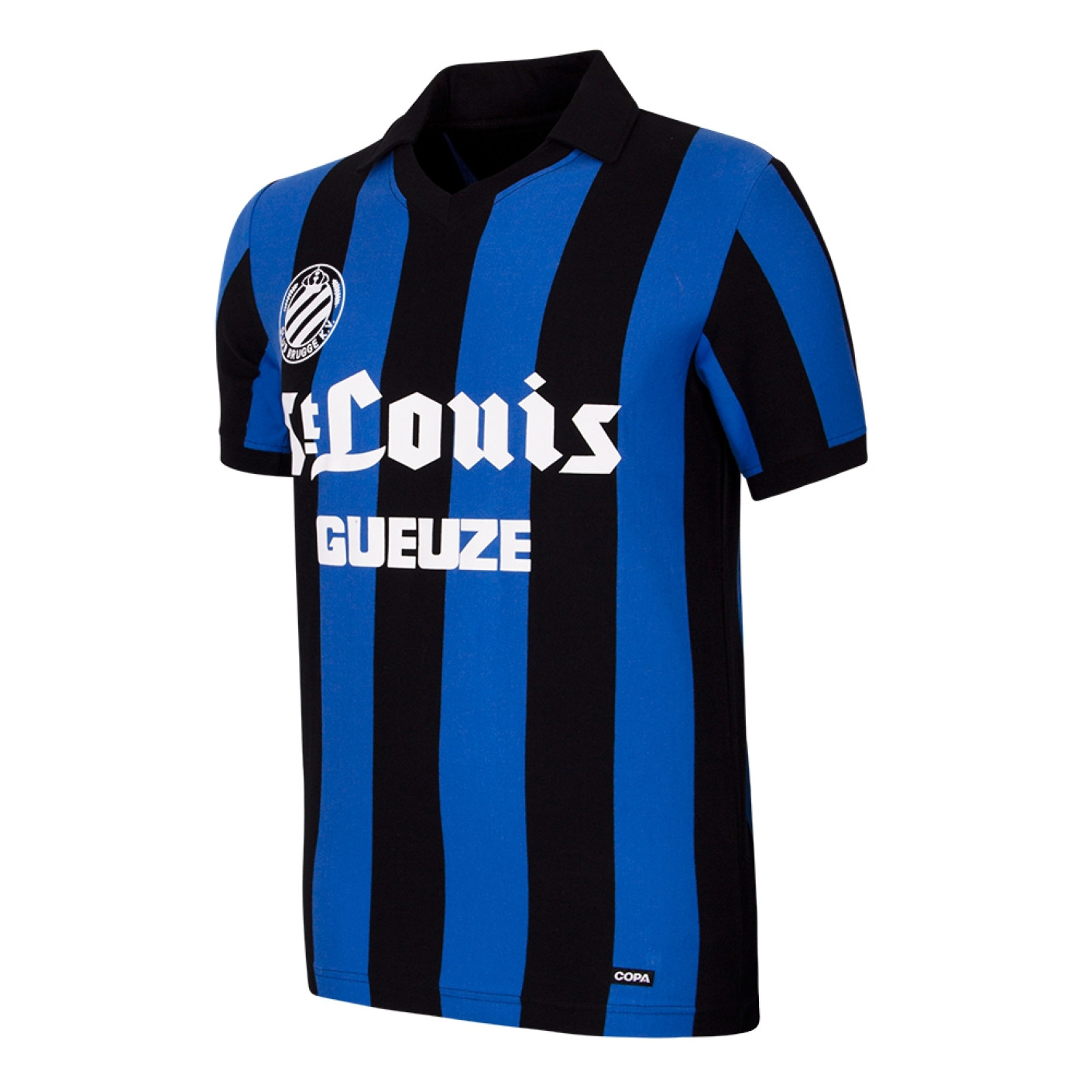 COPA Club Brugge Retro Voetbalshirt 1981-82 Zwart Blauw