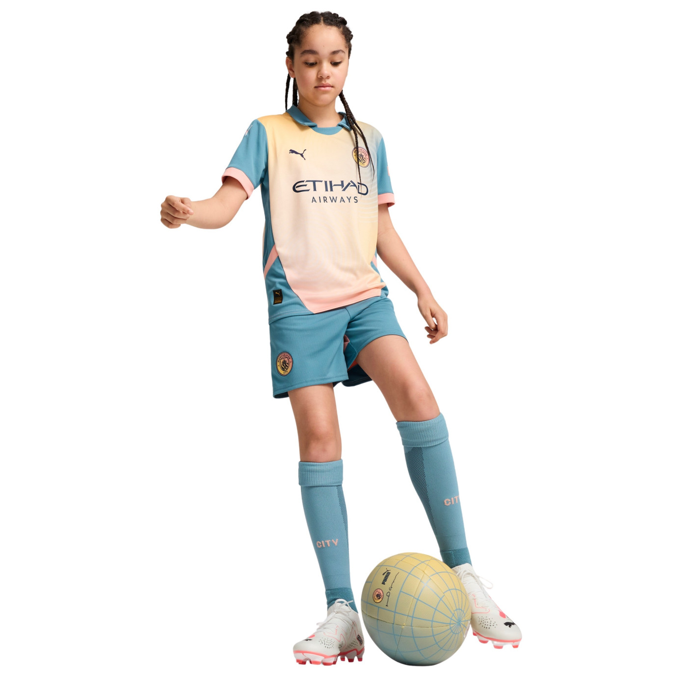 Quatrième kit PUMA Manchester City 2024-2025 pour enfants