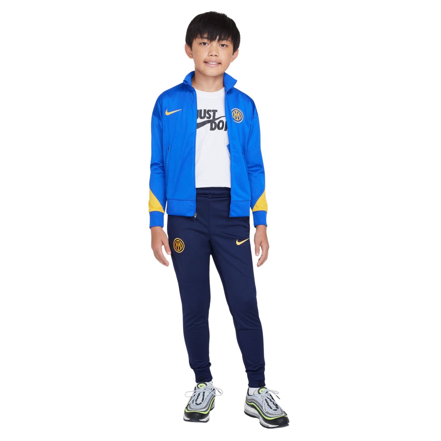 Nike Inter Milan Strike Trainingspak Full-Zip 2024-2025 Kids Blauw Donkerblauw Goud