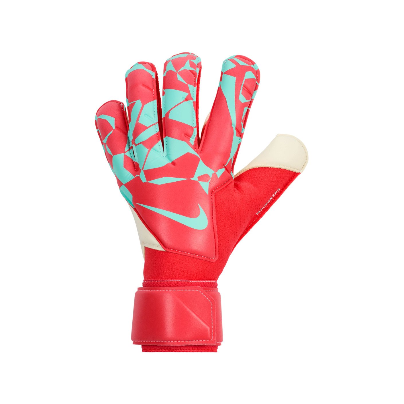 Nike Vapor Grip 3 Gants de Gardien de But Rouge Vif Blanc Turquoise