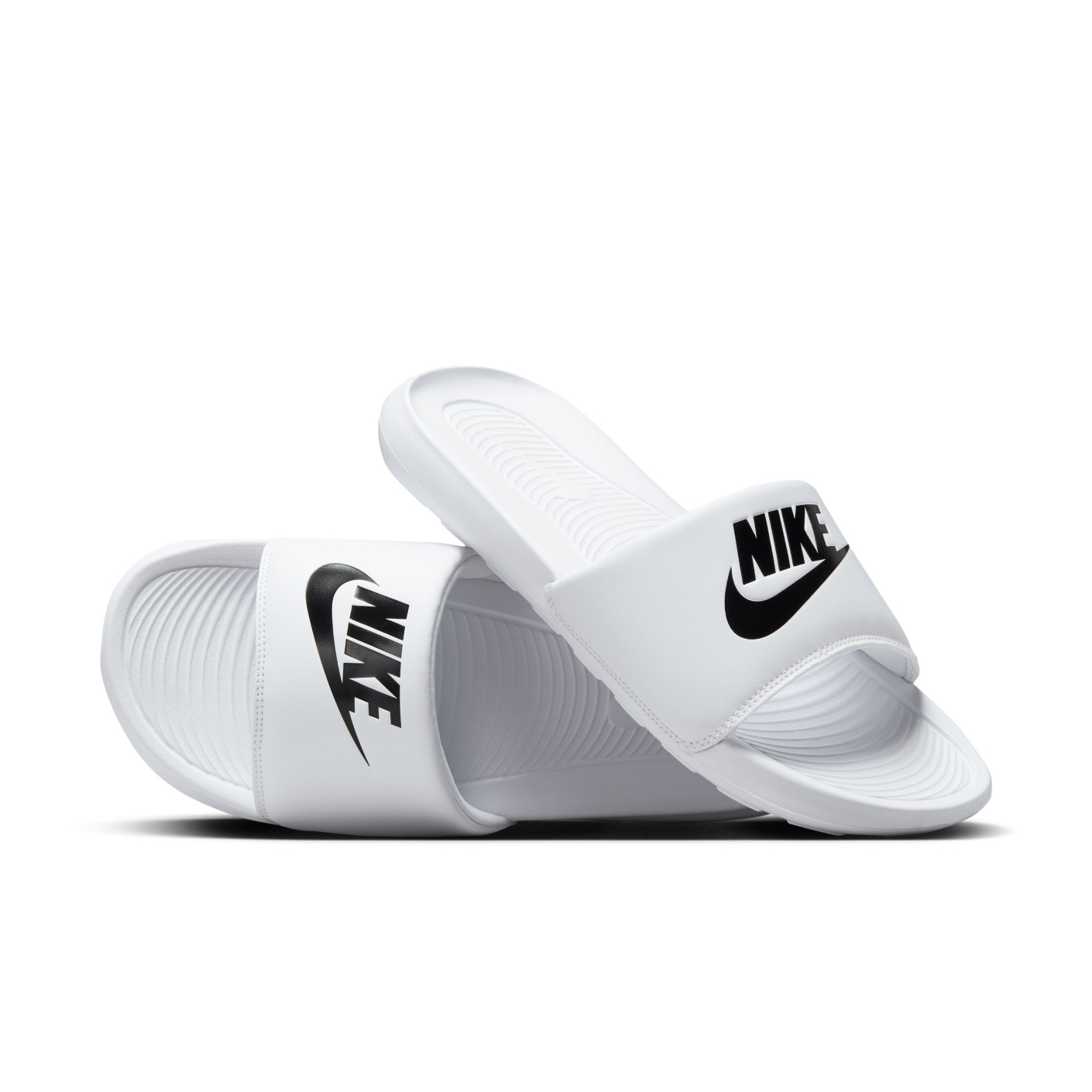 Nike Victori One Slippers Wit Zwart