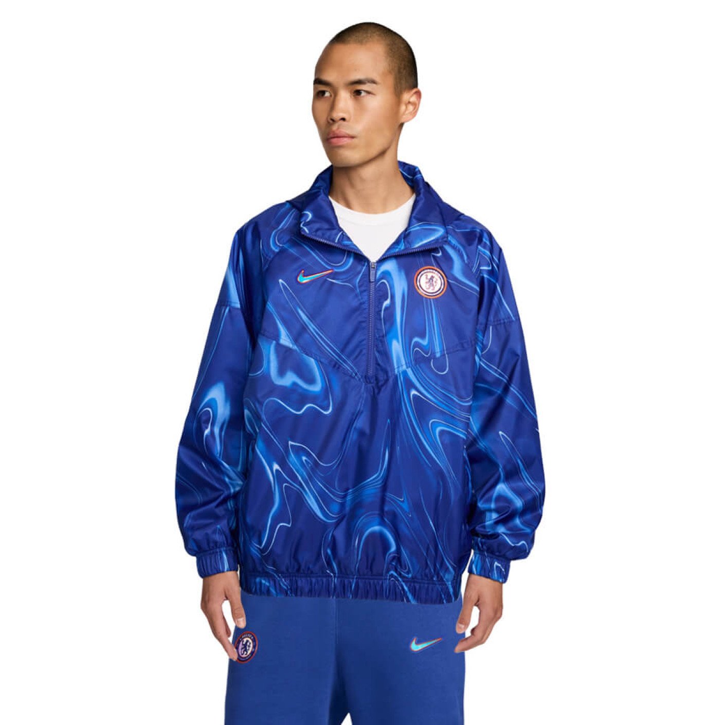 Veste de pluie Nike Chelsea 2024-2025 bleu rouge